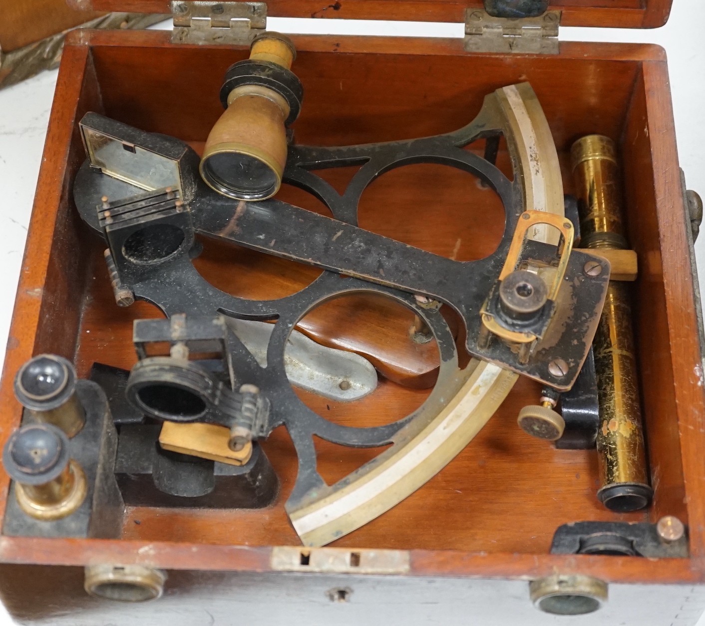 A 20th century cased naval sextant